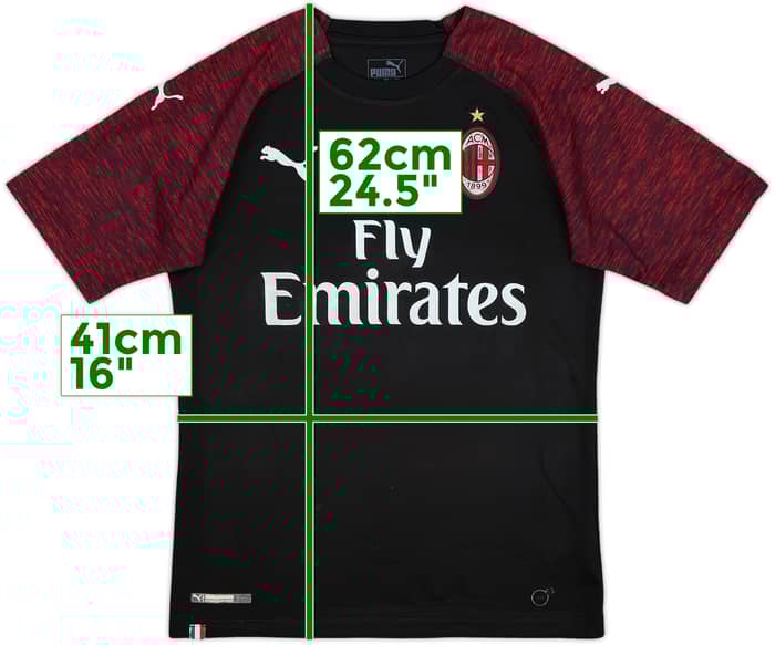 2018-19 AC Milan Third Shirt - 5/10 - (XS)
