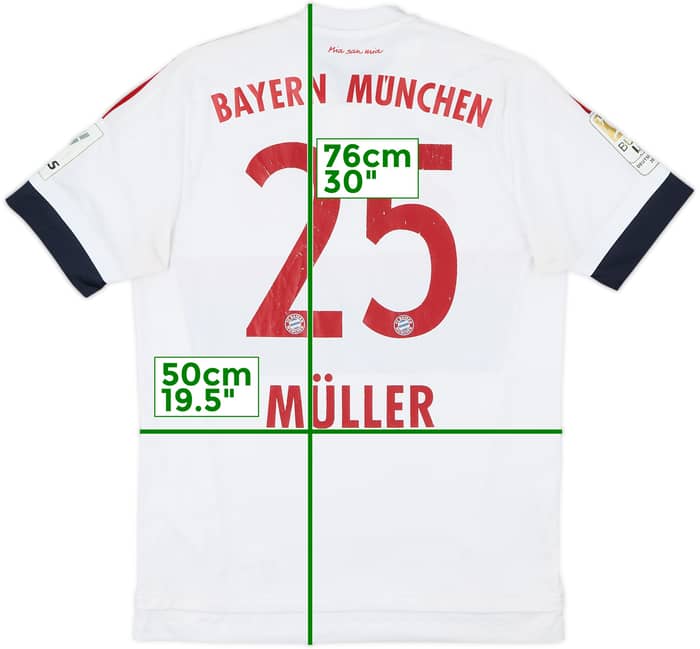2015-16 Bayern Munich Away Shirt Muller #25 - 5/10 - (M)