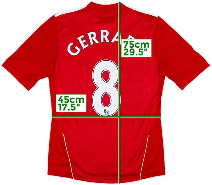 2010-12 Liverpool Home Shirt Gerrard #8 - 7/10 - (S)