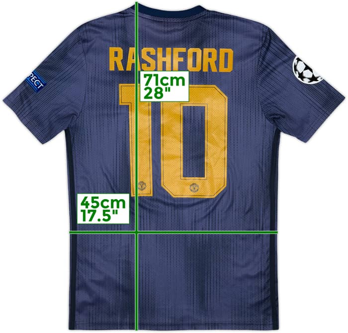 2018-19 Manchester United Third Shirt Rashford #10 - 8/10 - (S)