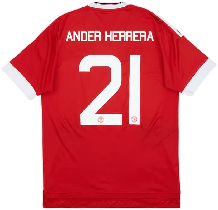 2015-16 Manchester United Home Shirt Ander Herrera #21 - 8/10 - (M)