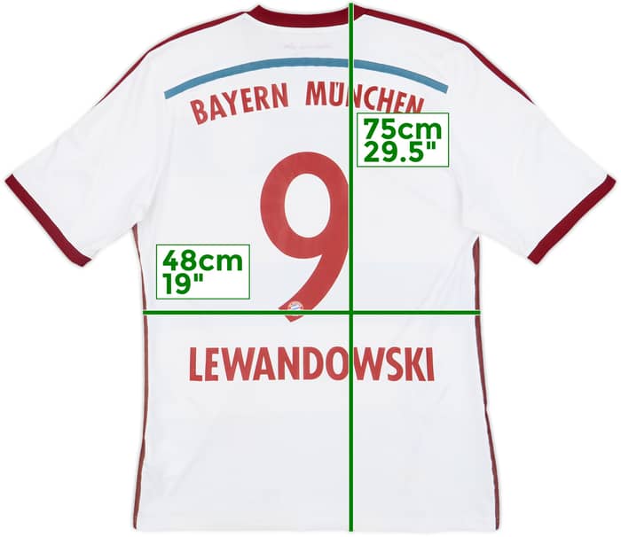 2014-15 Bayern Munich Away Shirt Lewandowski #9 - 5/10 - (M)
