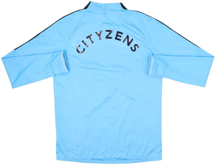 2017-18 Manchester City Player Issue Nike 1/4 Zip Drill Top #10 - 8/10 - (M)