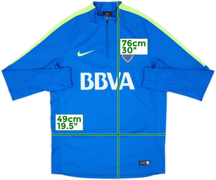 2016-17 Boca Juniors Nike 1/4 Zip Training Top - 8/10 - (M)