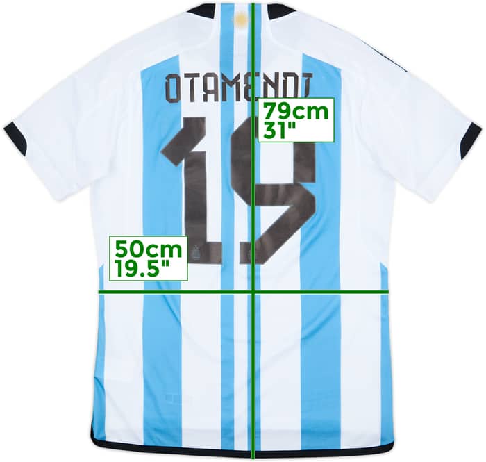 2022-23 Argentina Home Shirt Otamendi #19 - 8/10 - (M)