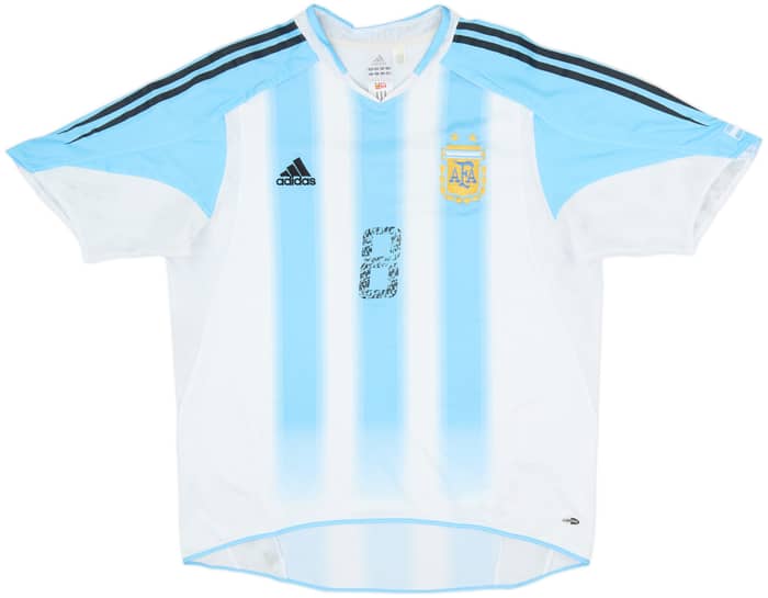 2004-05 Argentina Home Shirt Riquelme #8 - 4/10 - (L)
