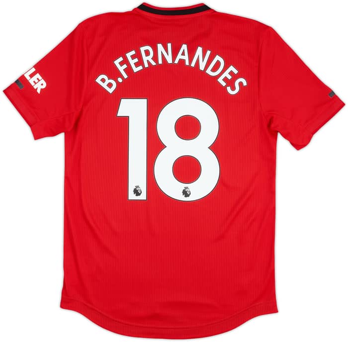 2019-20 Manchester United Authentic Home Shirt B.Fernandes #18 - 10/10 - (S)