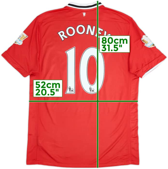 2011-12 Manchester United Home Shirt Rooney #10 - 5/10 - (L)