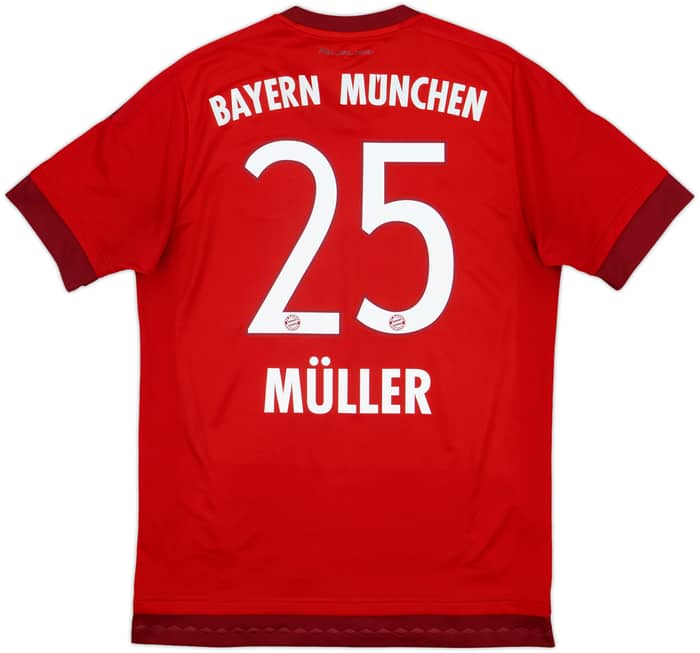 2015-16 Bayern Munich Home Shirt Muller #25 - 8/10 - (M)