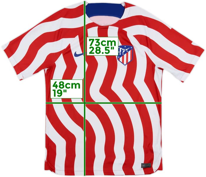 2022-23 Atletico Madrid Home Shirt - 7/10 - (M)