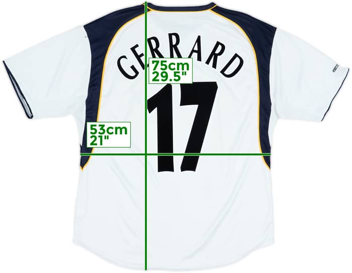 2001-03 Liverpool Away Shirt Gerrard #17 - 5/10 - (L)