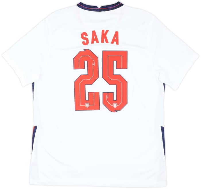 2020-22 England Home Shirt Saka #25 - 7/10 - (XL)