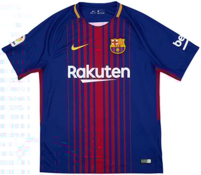 2017-18 Barcelona Home Shirt Suarez #9 - 9/10 - (M)