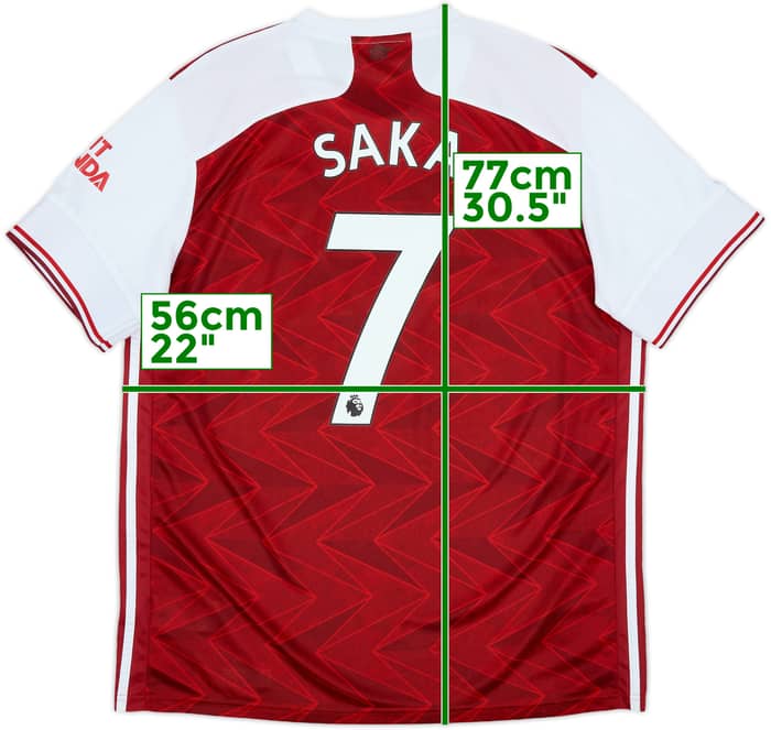 2020-21 Arsenal Home Shirt Saka #7 - 7/10 - (XL)