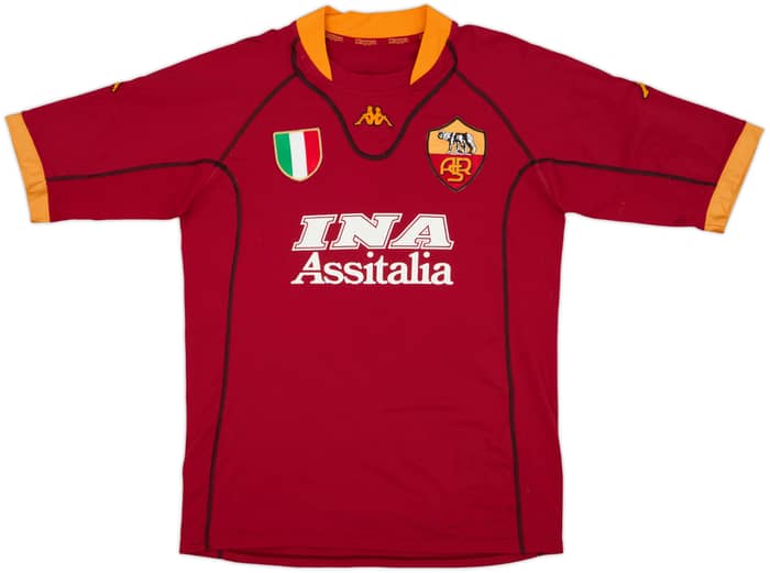 2001-02 Roma Home Shirt Totti #10 - 8/10 - (XXL)