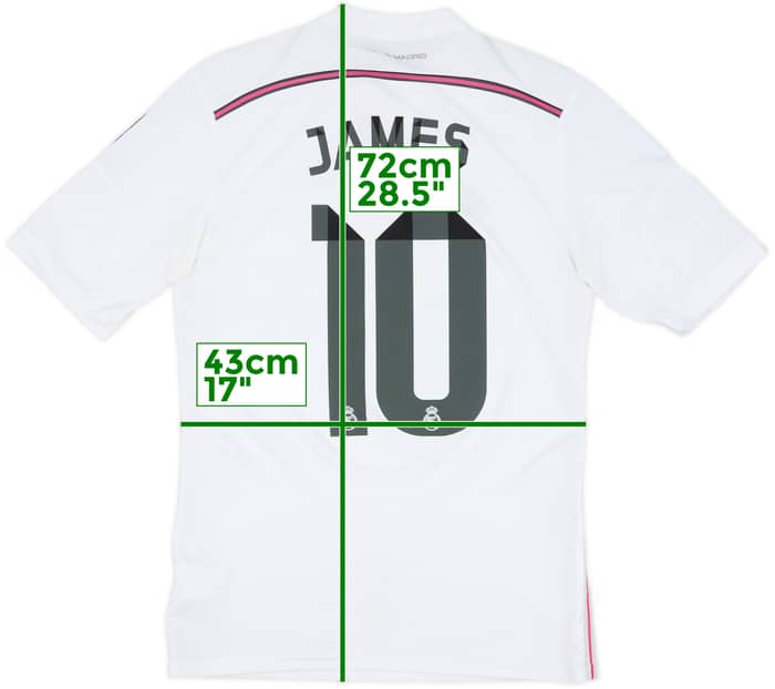 2014-15 Real Madrid Home Shirt James #10 - 7/10 - (S)