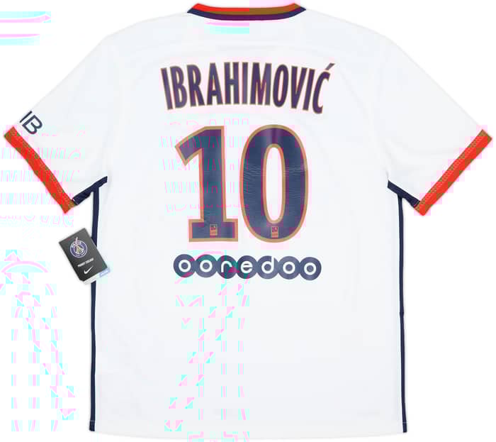 2015-16 Paris Saint-Germain Away Shirt Ibrahimovic #10 (L)