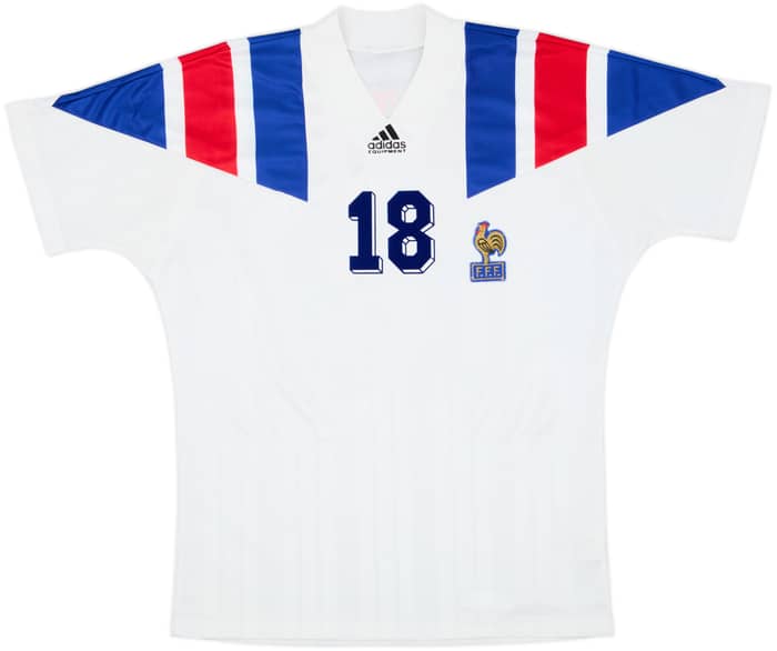 1992-94 France Away Shirt Cantona #18 - 8/10 - (L)