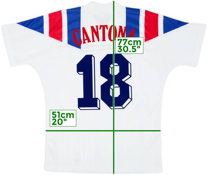 1992-94 France Away Shirt Cantona #18 - 8/10 - (L)