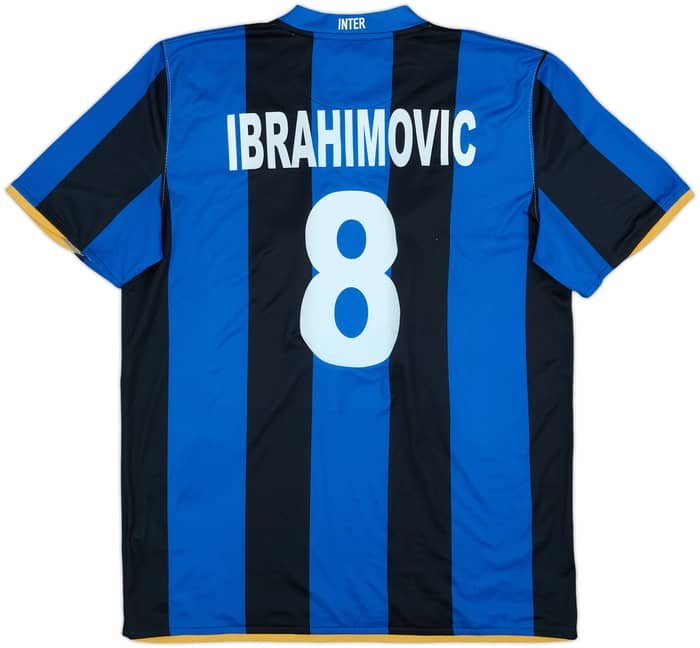 2008-09 Inter Milan Home Shirt Ibrahimovic #8 - 6/10 - (L)