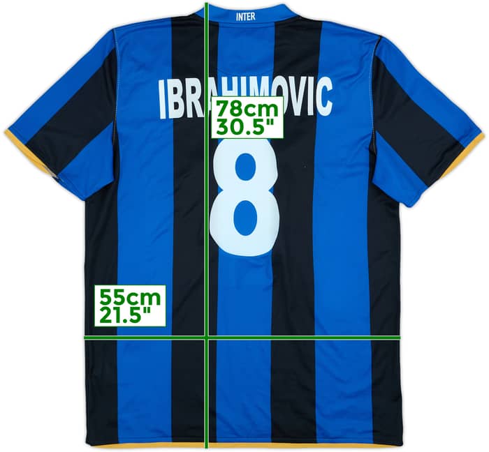 2008-09 Inter Milan Home Shirt Ibrahimovic #8 - 6/10 - (L)