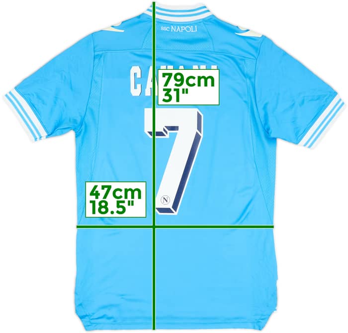 2012-13 Napoli Home Shirt Cavani #7 - 6/10 - (L)