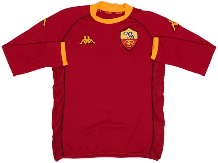2002-03 Roma Home L/S Shirt Totti #10 - 9/10 - (L)