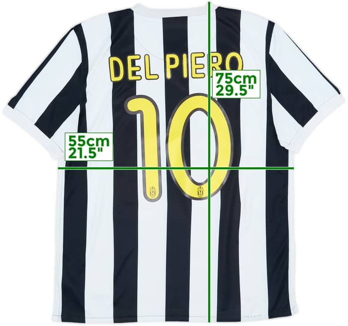 2009-10 Juventus Home Shirt Del Piero #10 - 6/10 - (L)