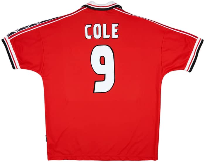 1998-00 Manchester United Home Shirt Cole #9 - 8/10 - (XL)