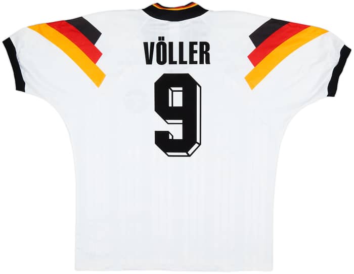1992-94 Germany Home Shirt Voller #9 - 5/10 - (XL/XXL)