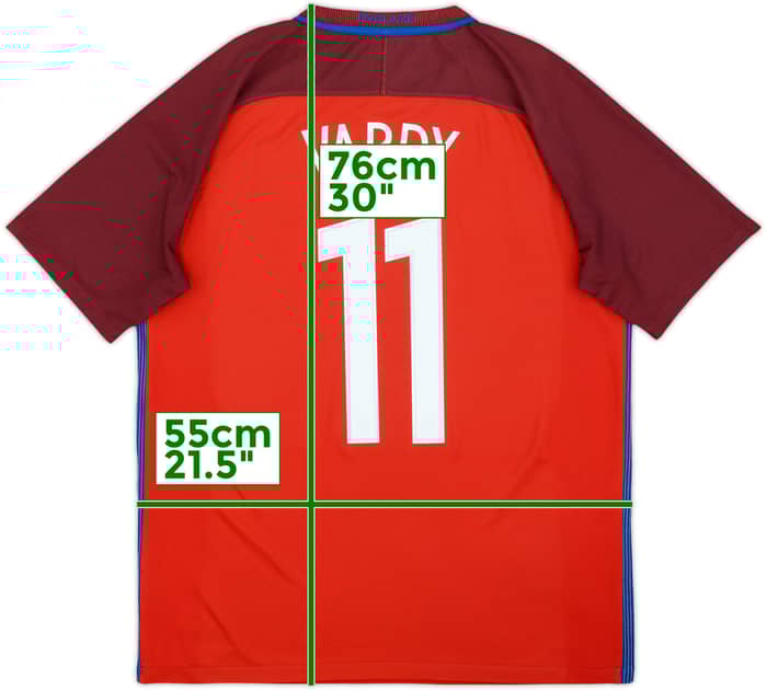 2016-17 England Away Shirt Vardy #11 - 9/10 - (L)