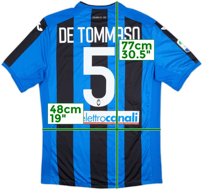 2017-18 Atalanta Home Shirt De Tommaso #5 - 8/10 - (XL)