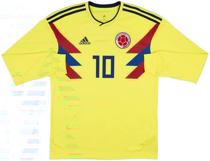 2018-19 Colombia Home L/S Shirt James #10 - 8/10 - (M)