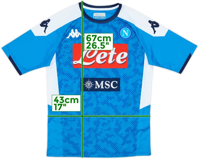 2019-20 Napoli Basic Home Shirt - 8/10 - (XL.Boys)