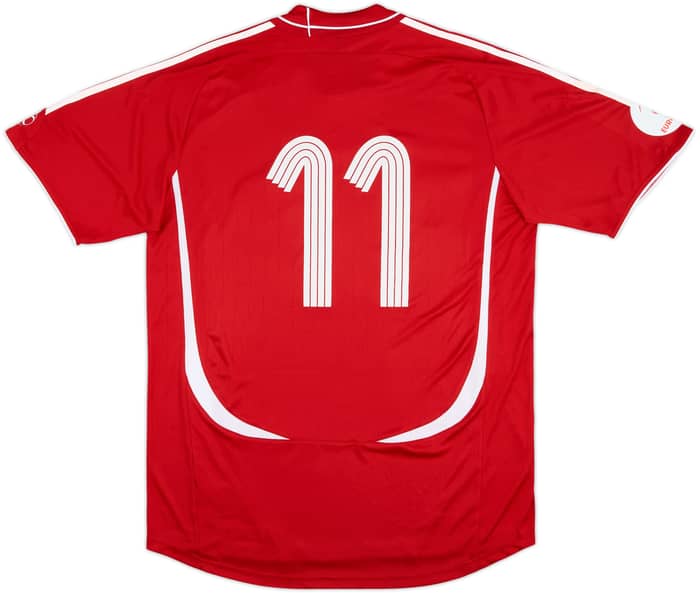 2006 Denmark Match Issue Home Shirt #11 (Rommedahl) v Sweden