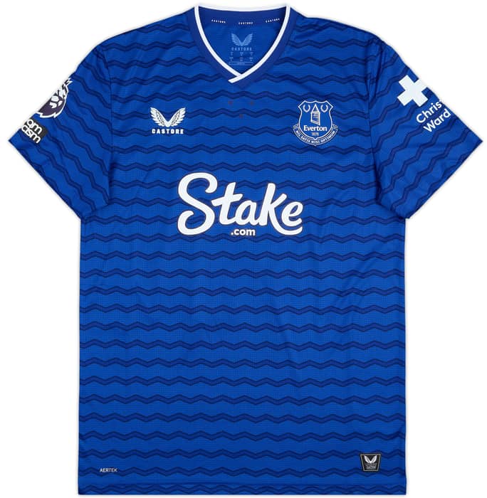 2025-26 Everton Match Issue Home Shirt Grealish #18