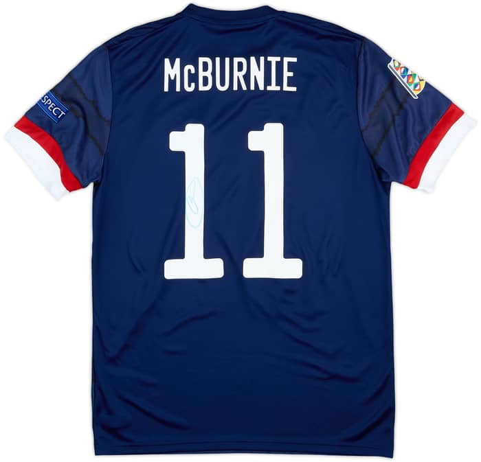 2020 Scotland Match Issue Signed Home Shirt McBurnie #11
