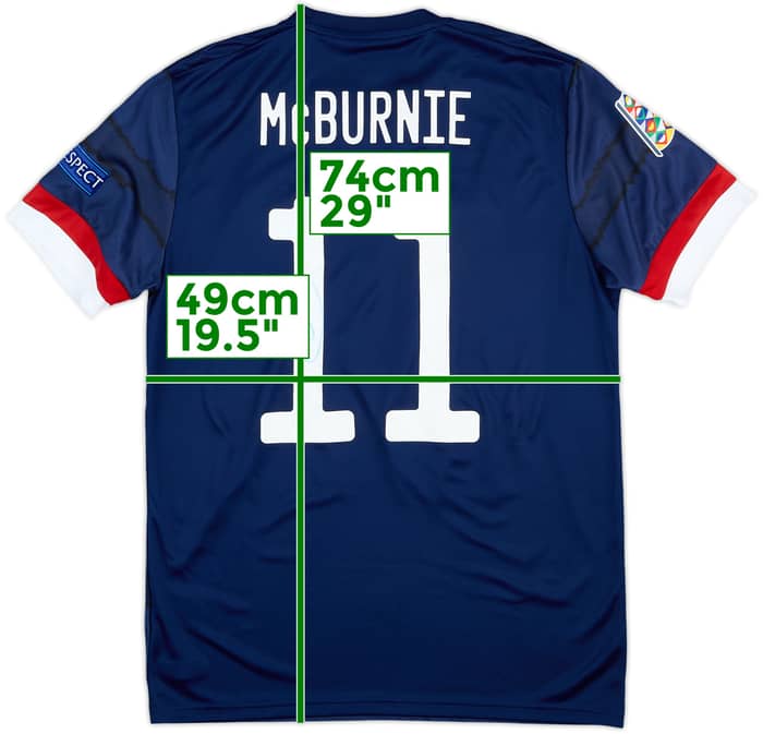 2020 Scotland Match Issue Signed Home Shirt McBurnie #11