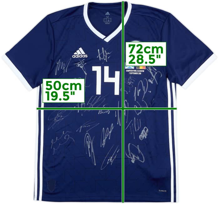 2018 Scotland Player Issue Squad Signed Home Shirt #14 - 9/10 - (M)