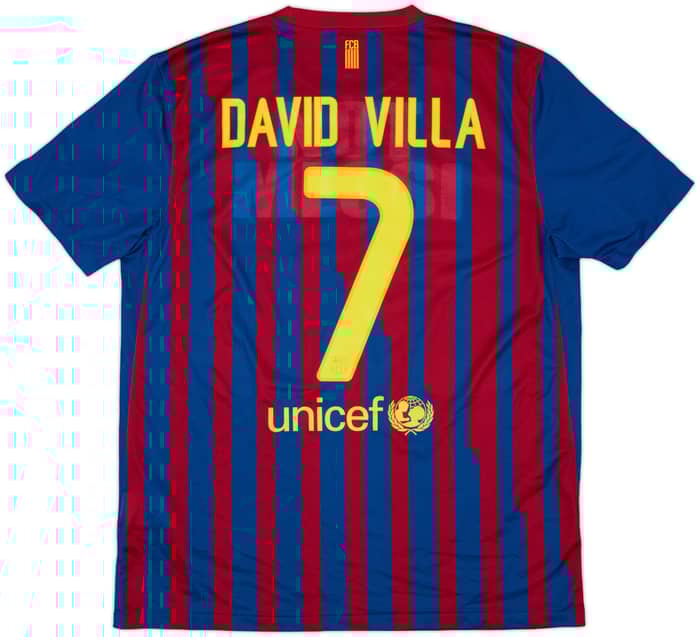 2011-12 Barcelona Home Shirt David Villa #7 - 7/10 - (L)