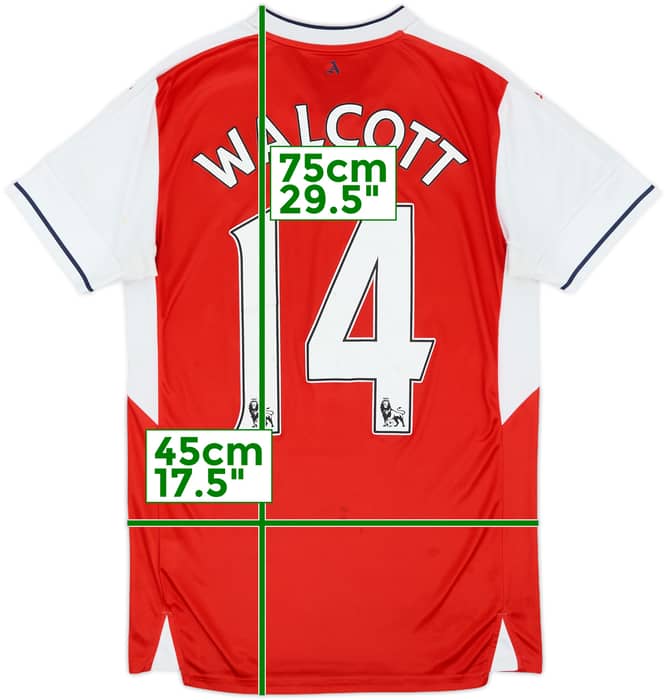 2016-17 Arsenal Home Shirt Walcott #14 - 5/10 - (S)