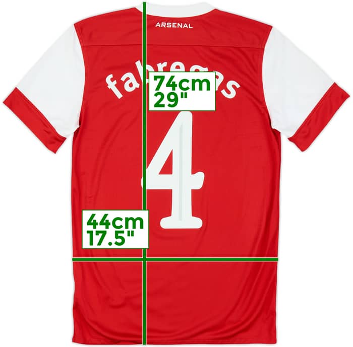 2010-11 Arsenal Home Shirt Fabregas #4 - 7/10 - (S)