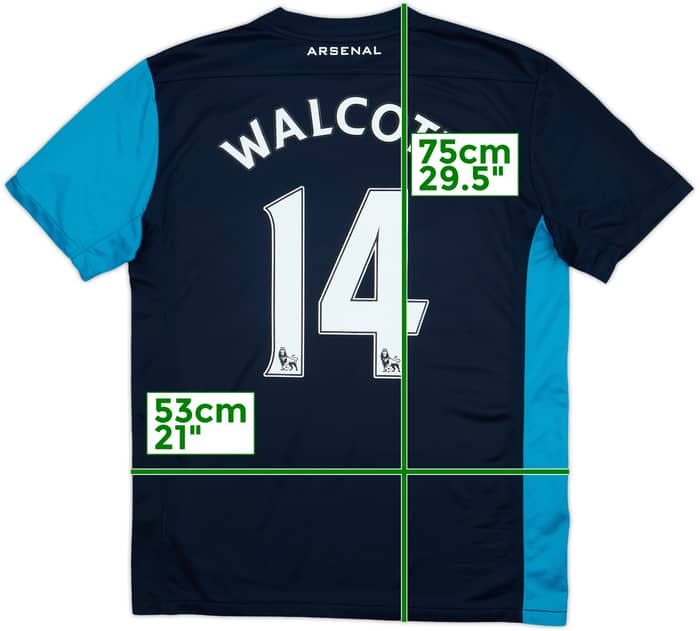 2011-12 Arsenal Away Shirt Walcott #14 - 7/10 - (M)
