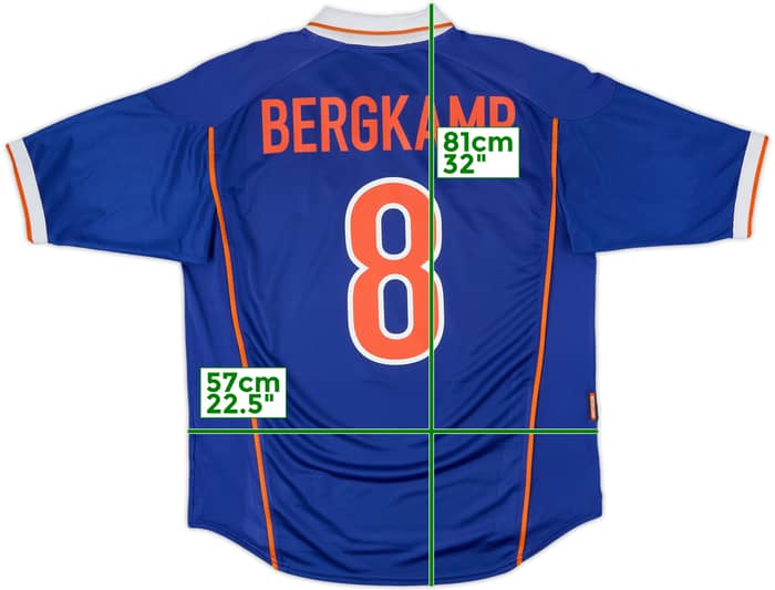 1998-00 Netherlands Away Shirt Bergkamp #8 - 8/10 - (L)