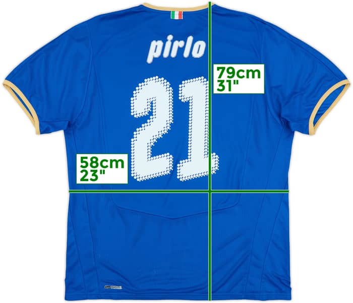2007-08 Italy Home Shirt Pirlo #21 - 6/10 - (XL)