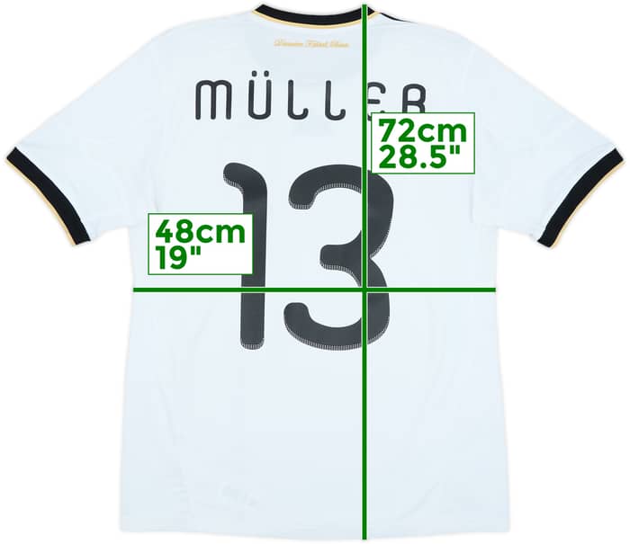 2010-11 Germany Home Shirt Muller #13 - 7/10 - (XL.Boys)