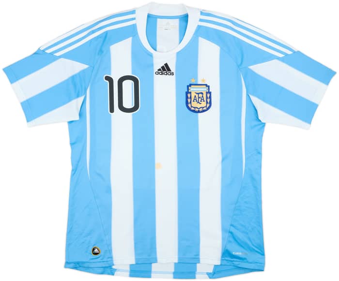 2010-11 Argentina Home Shirt Messi #10 - 6/10 - (L)