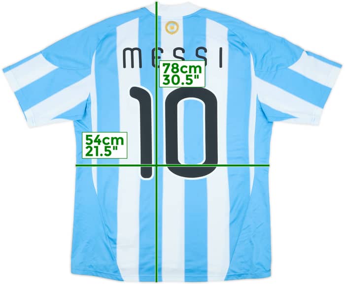 2010-11 Argentina Home Shirt Messi #10 - 6/10 - (L)