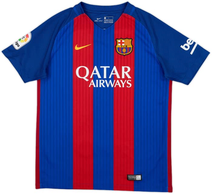2016-17 Barcelona Home Shirt - 9/10 - (L.Boys)