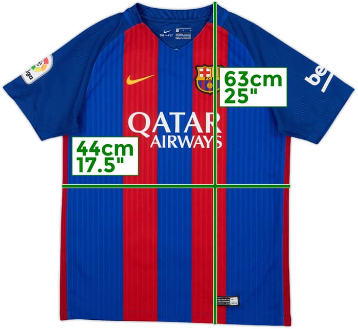 2016-17 Barcelona Home Shirt - 9/10 - (L.Boys)